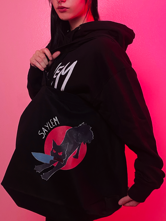 Saylem Murder Kitten Tote Bag